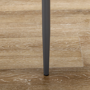 Ensemble table à manger rectangulaire et 4 chaises grand confort plateau verre trempé 8 mm métal gris