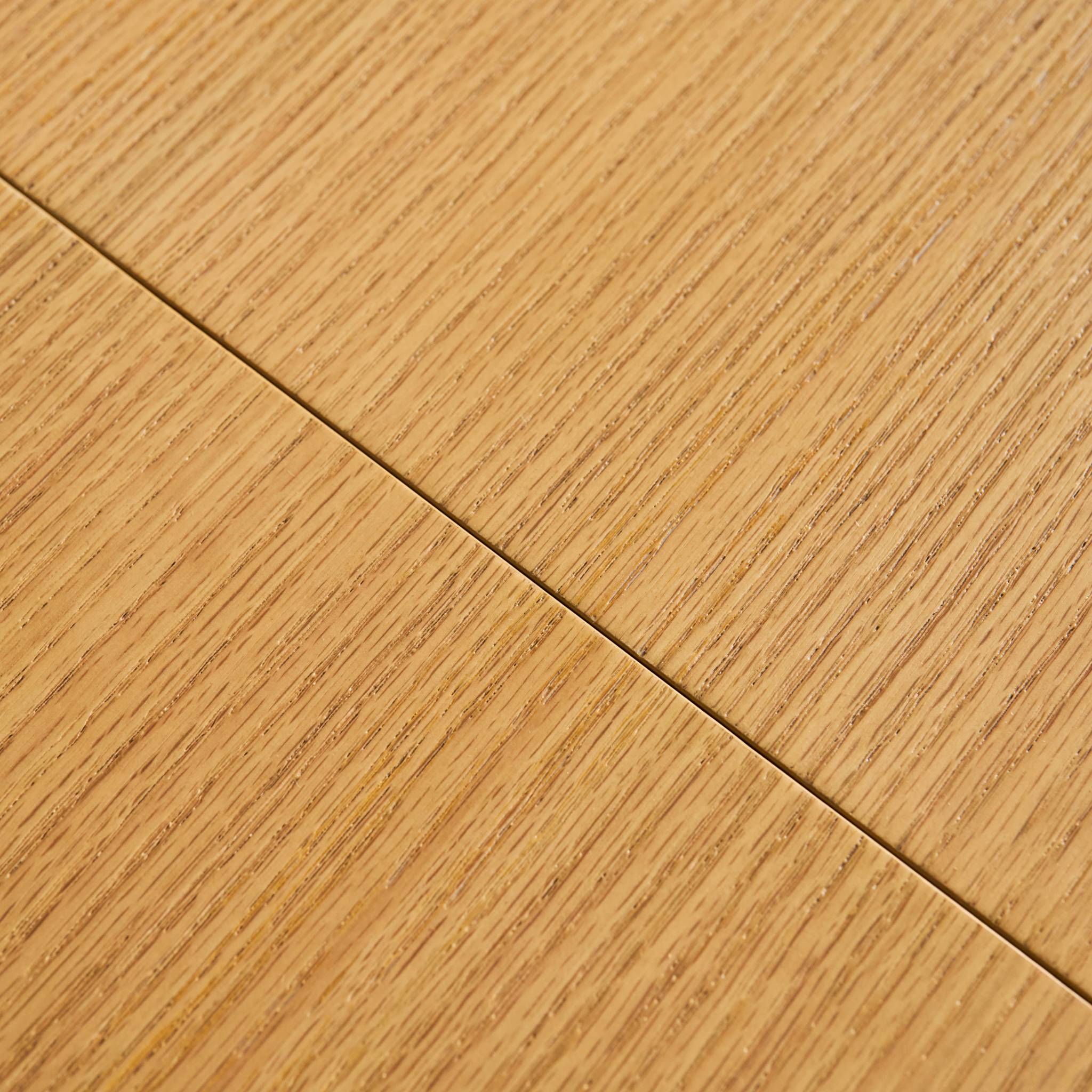 Table à manger rectangulaire extensible bois d'hévéa et placage chêne naturel 6-8 places 170-210cm - Albane