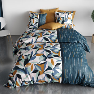 Parure Housse De Couette 3pcs 100% Coton 57 Fils Floris