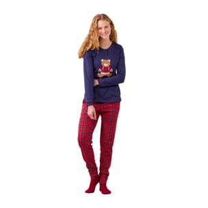 Pigiama donna caldo cotone articolo scozzese. Noidinotte