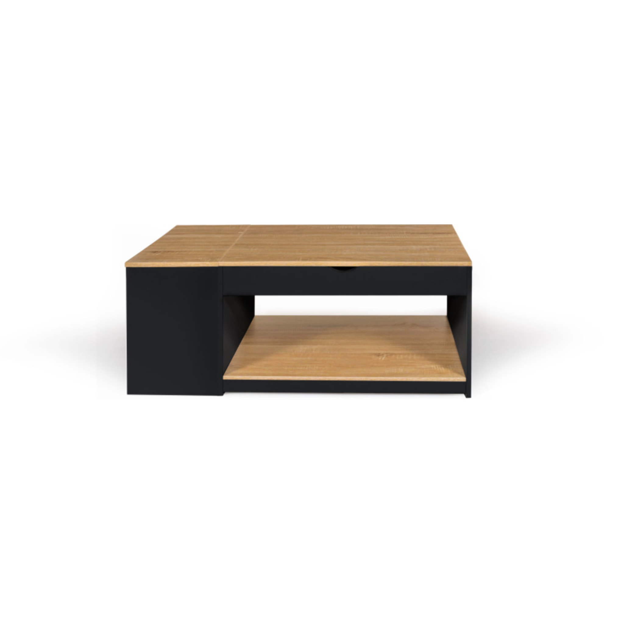 Table basse relevable + coffre Elina - Plateau + coffre