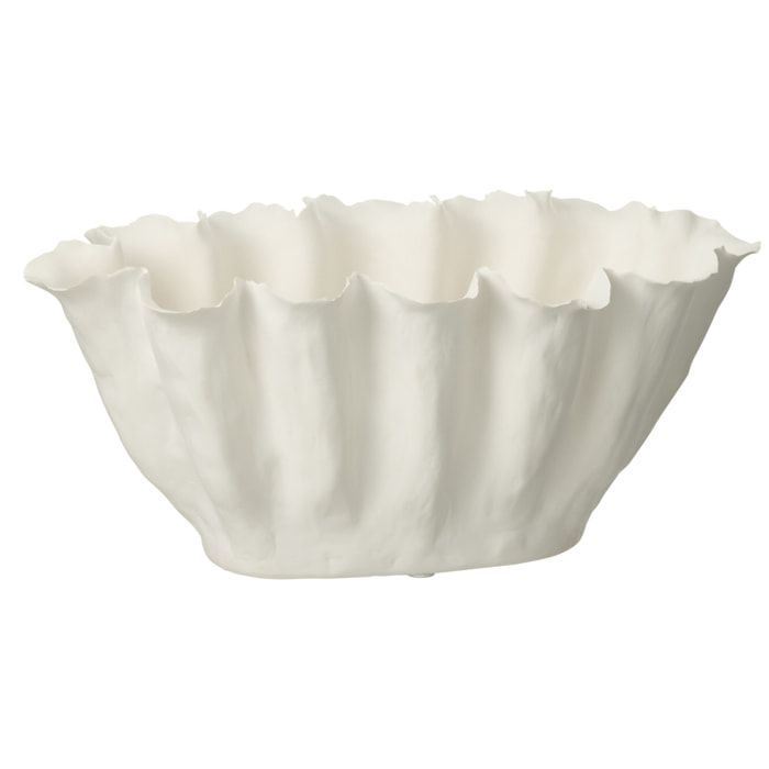 J-Line vase Calyx - céramique - blanc - small - Ø 20 cm
