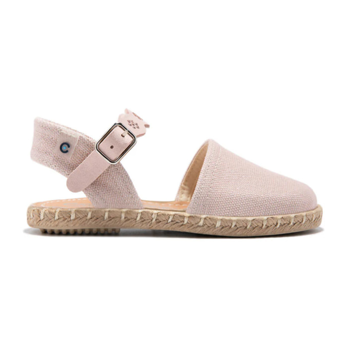 Conguitos - Sandali estivi in juta con zeppa per bambina comodi