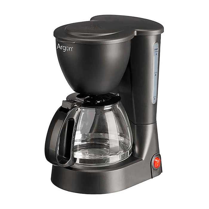 Cafetera de goteo con filtro. Potencia de 550W y 600ml de capacidad. 6 tazas.