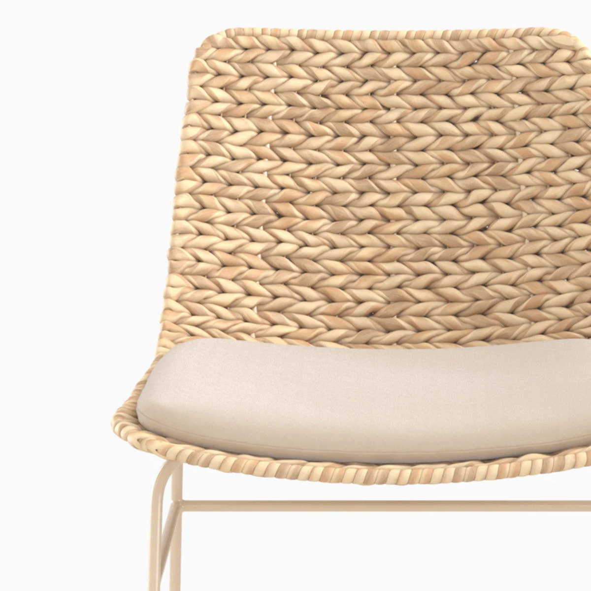 Lot de 2 chaises pour îlot central 66 cm en matière naturelle - Faro