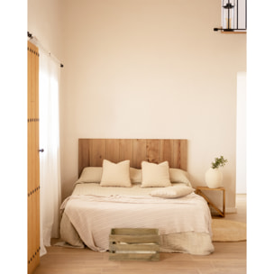 Pack 2 tables en bois massif ton chêne foncé en différentes tailles