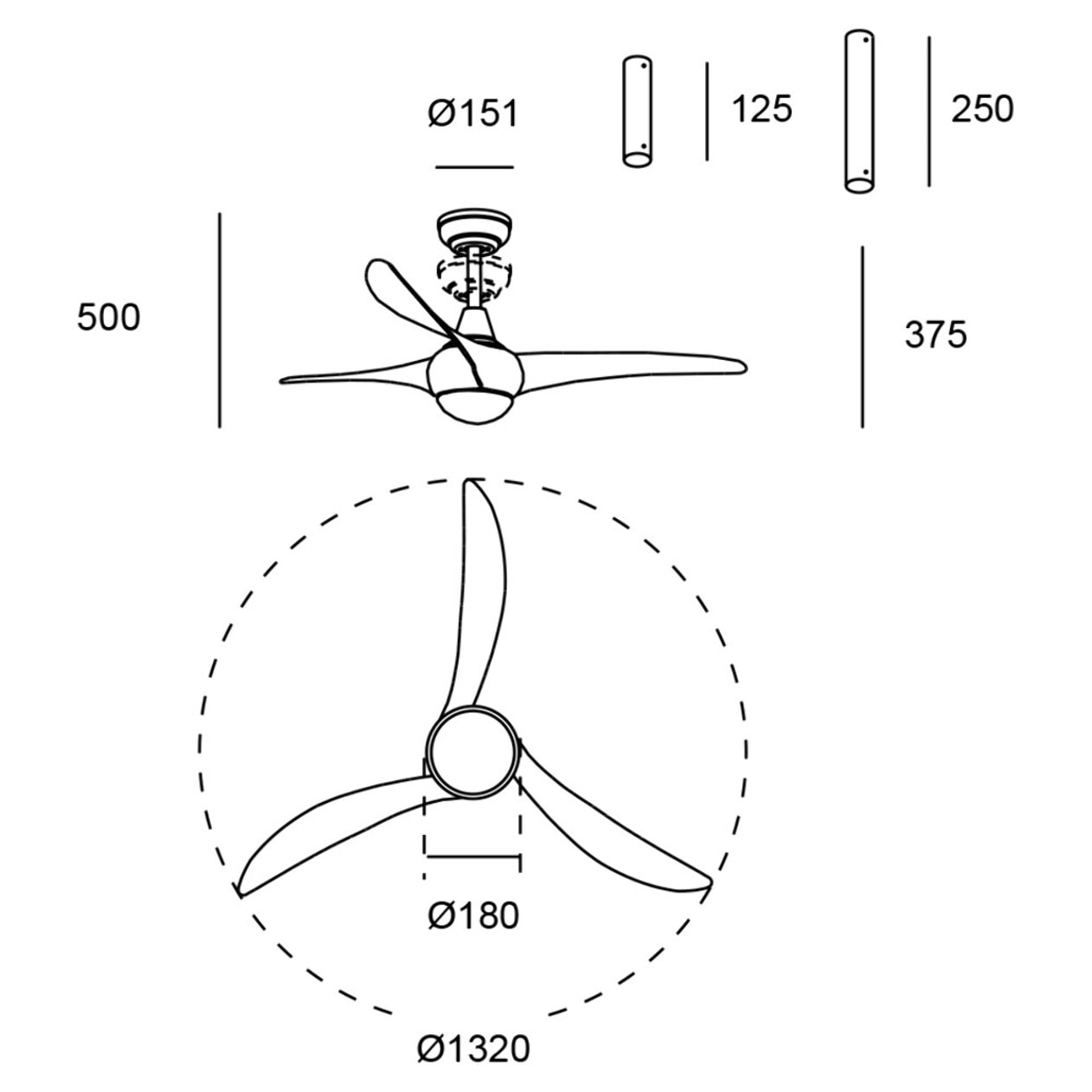 Forlight Helix Ventilador de Techo Silencioso con Luz LED. 5 Velocidades, Programable. Giro Inverso. Acero Marrón Madera