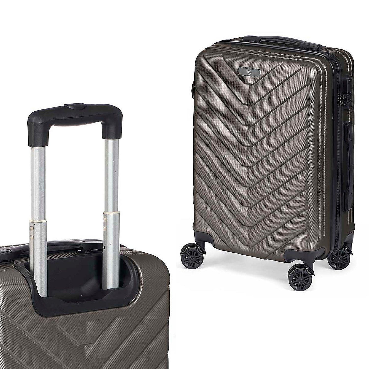 Set de 3 maletas trolley de ABS, ligeras y resistentes. Diseño escamas.