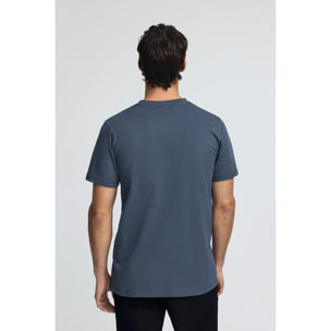 Camiseta azul denim con logo Established 2012 Polo Club