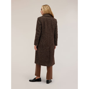 Motivi - Cappotto monopetto tinto filo - Marrone