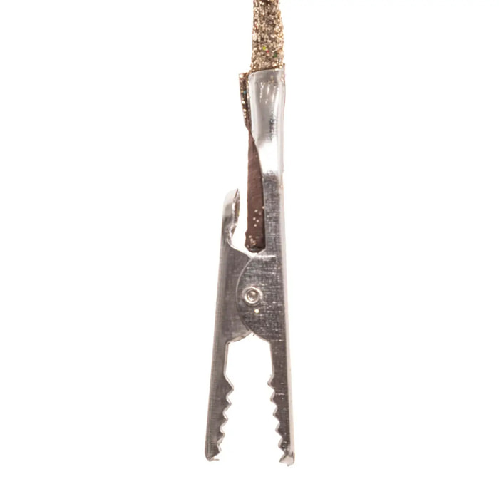 Sujet de noël fleur paillettes doré