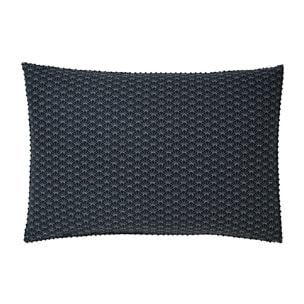 Taie d'oreiller percale de coton imprimé anthracite Osaka graphite