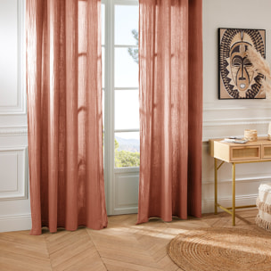 Rideau "Jamana" en coton 130x260cm rose
