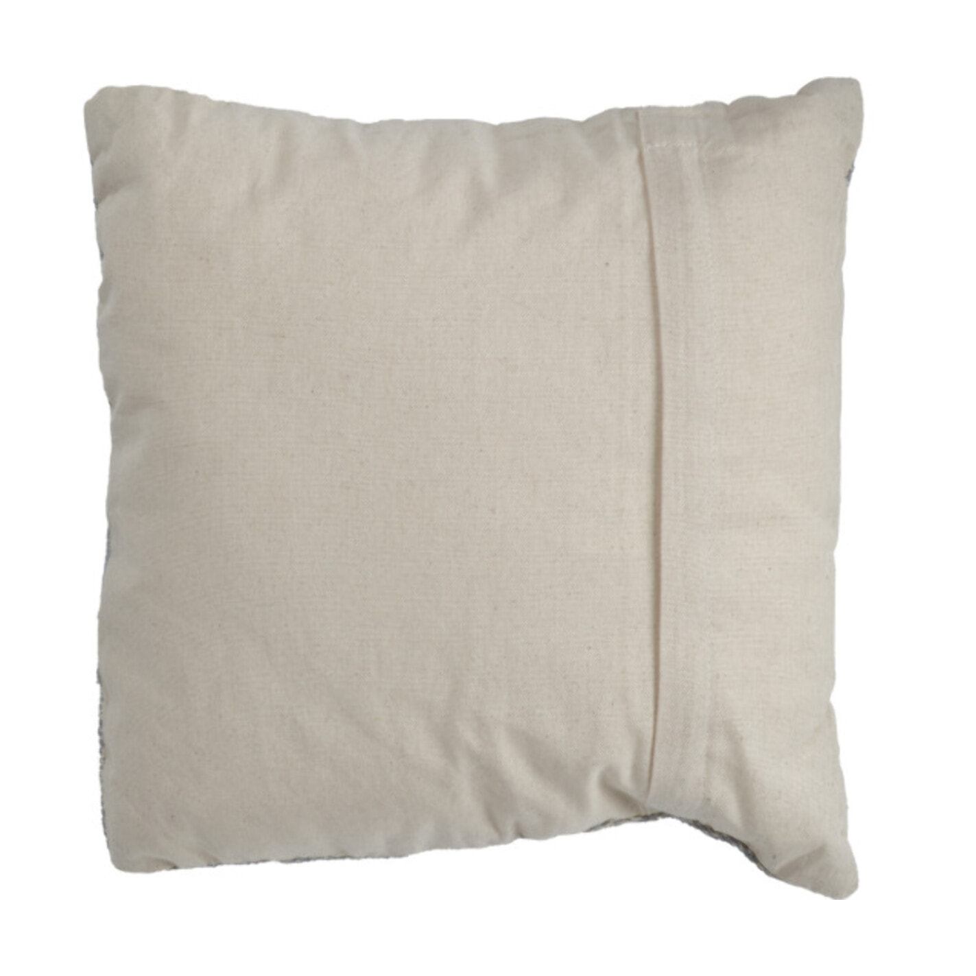 Coussin en coton brodé carré 40 x 40 cm motifs losanges gris - SHINE