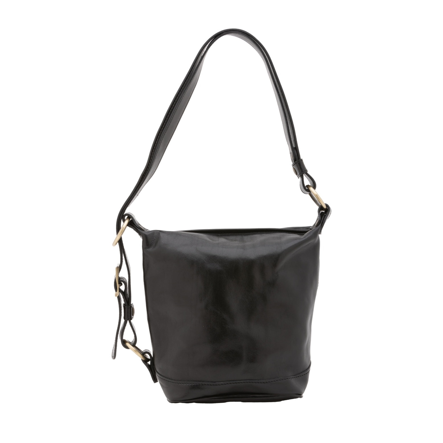 Borsa a secchiello da donna - Modello False - Vera pelle - 25.0 x 28.0 x 14.0 cm