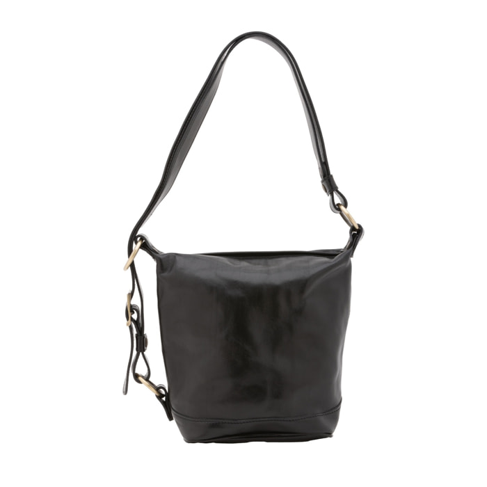 Borsa a secchiello da donna - Modello False - Vera pelle - 25.0 x 28.0 x 14.0 cm