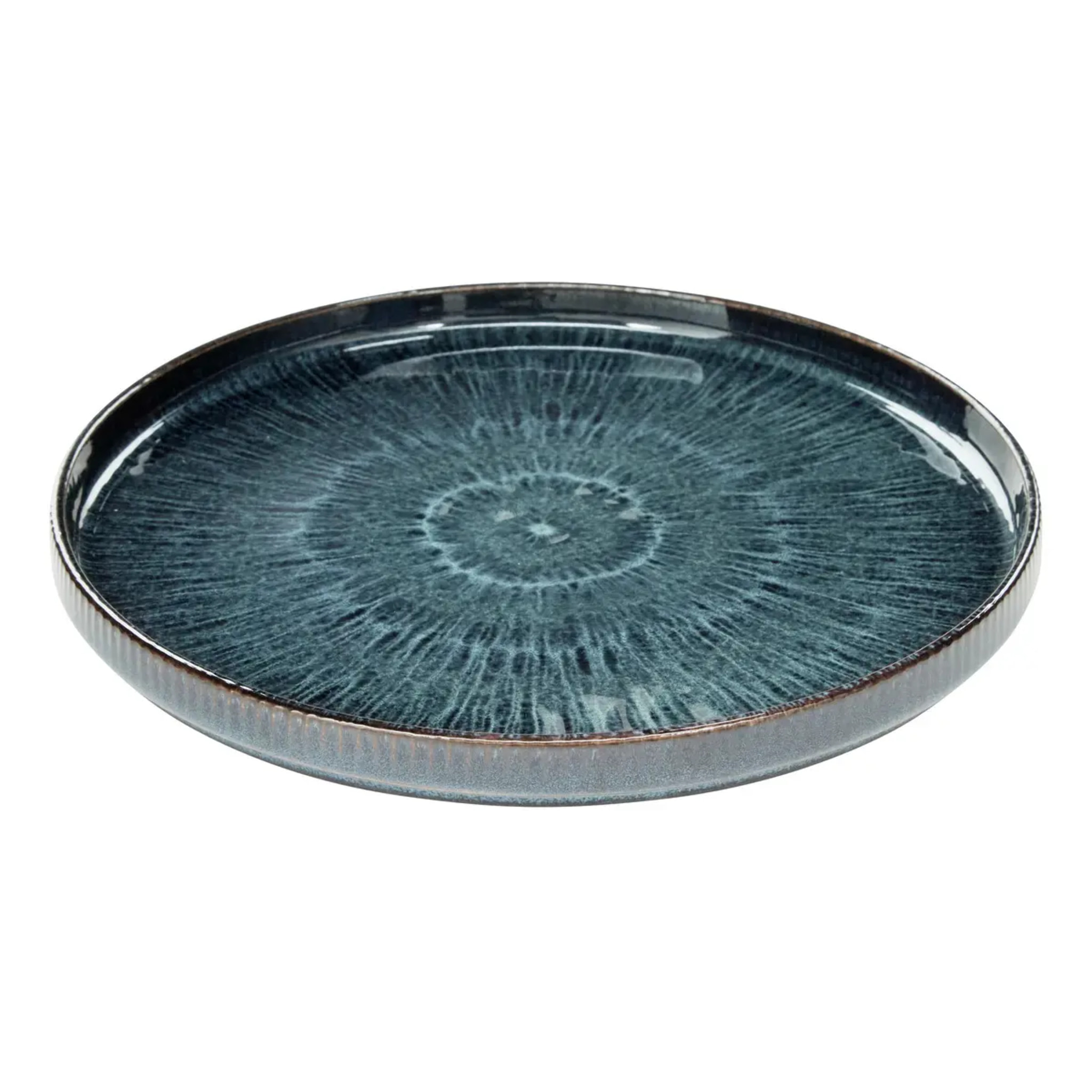 Lot de 4 Assiettes Eva bleu