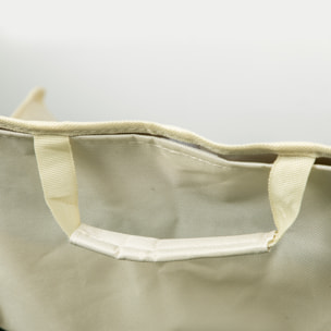 Chaise de camping pliable avec sac de transport et pochette de rangement acier oxford beige