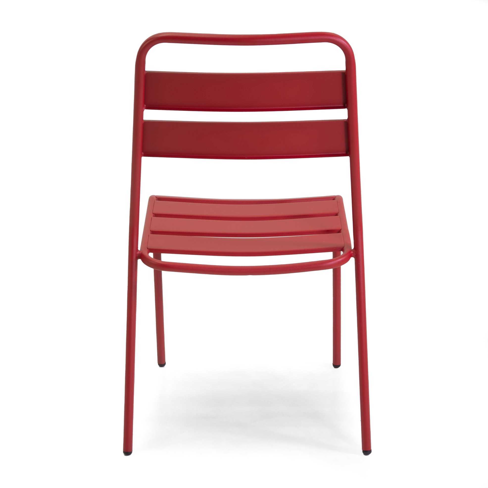 Sedia Rovigo Vacchetti in metallo rosso cm50x54h42/87