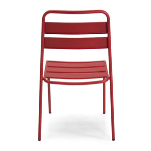 Sedia Rovigo Vacchetti in metallo rosso cm50x54h42/87