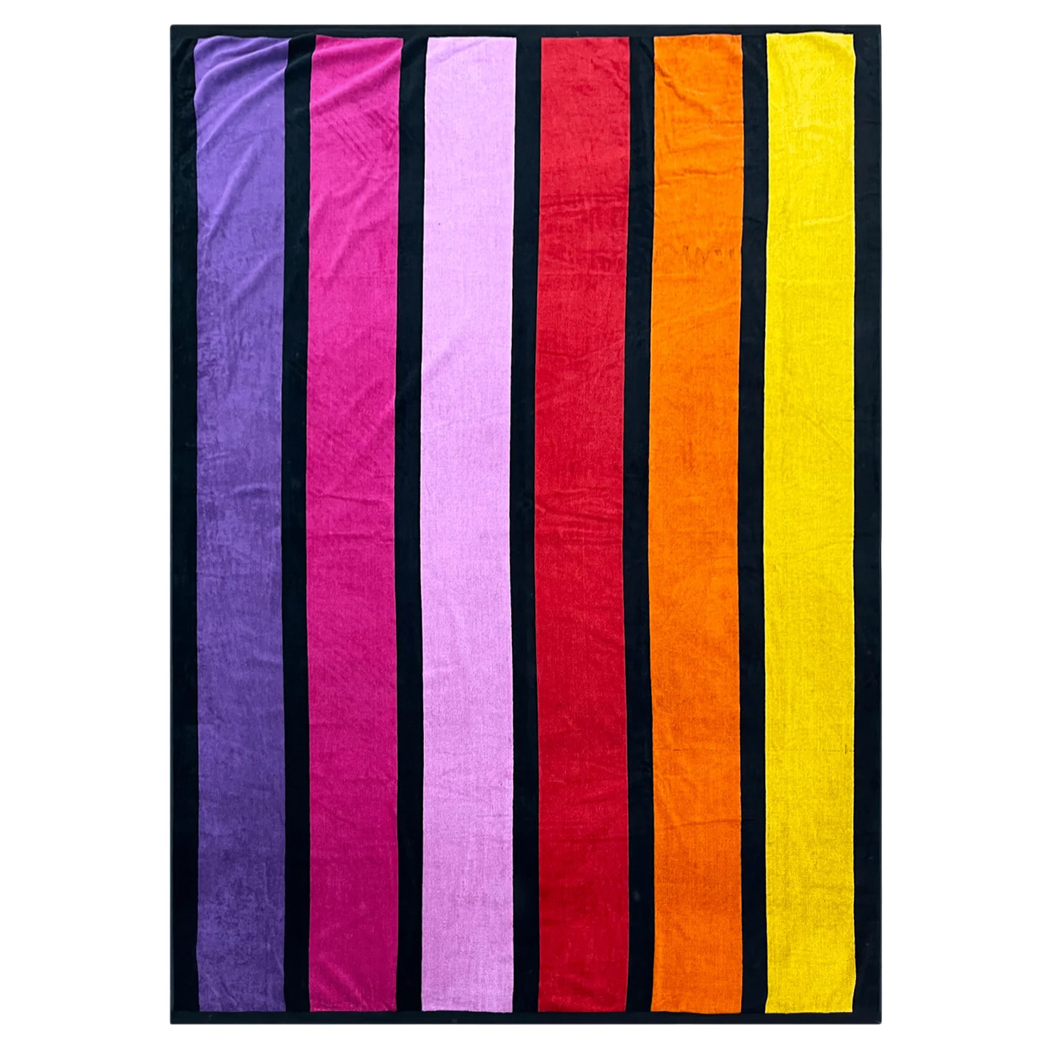 Serviette de plage XL éponge velours Jacquard - Happy Chic - 400g/m²