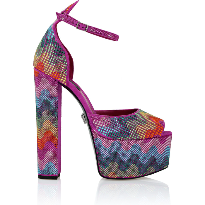 PHILIPP PLEIN Sandals High Heels RAINBOW WAVES