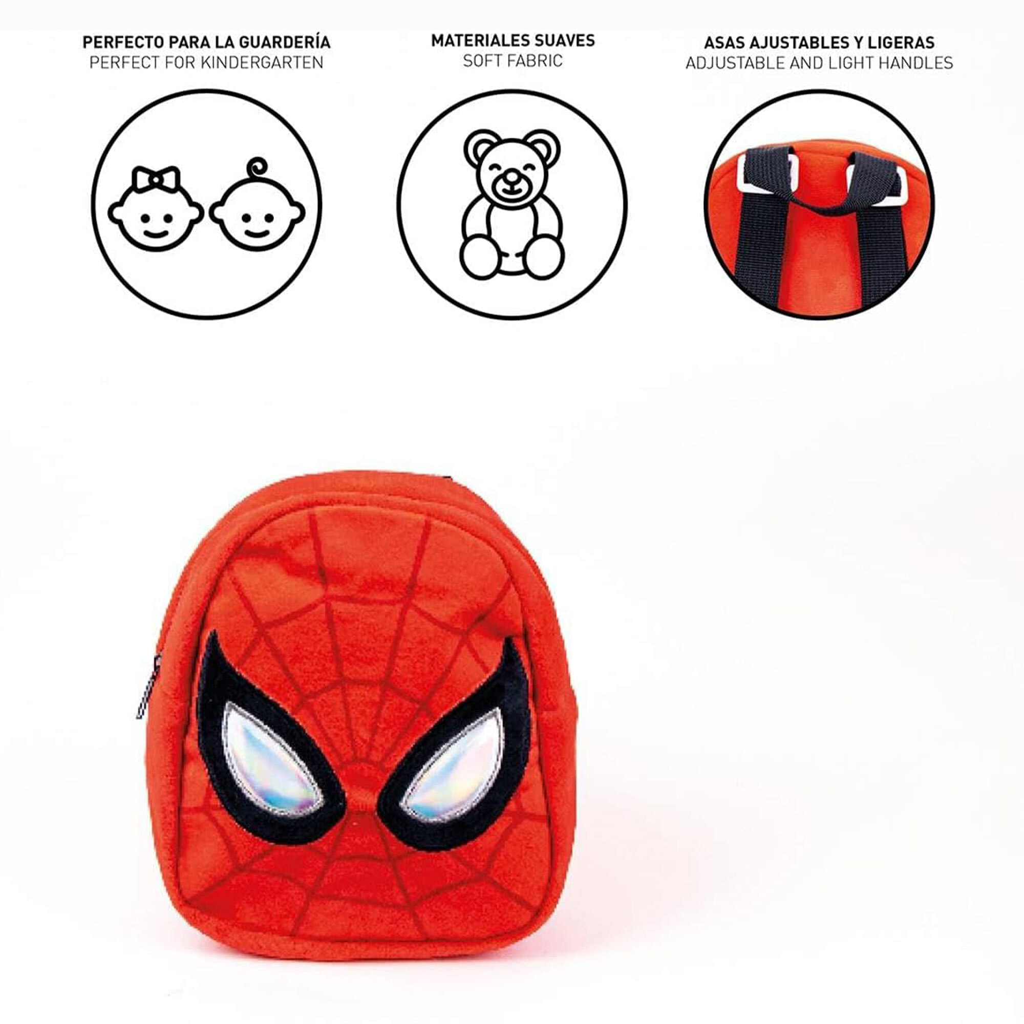 Mochila guarderia personaje peluche spiderman