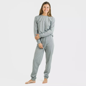 Pantalón largo básico deportivo gris claro