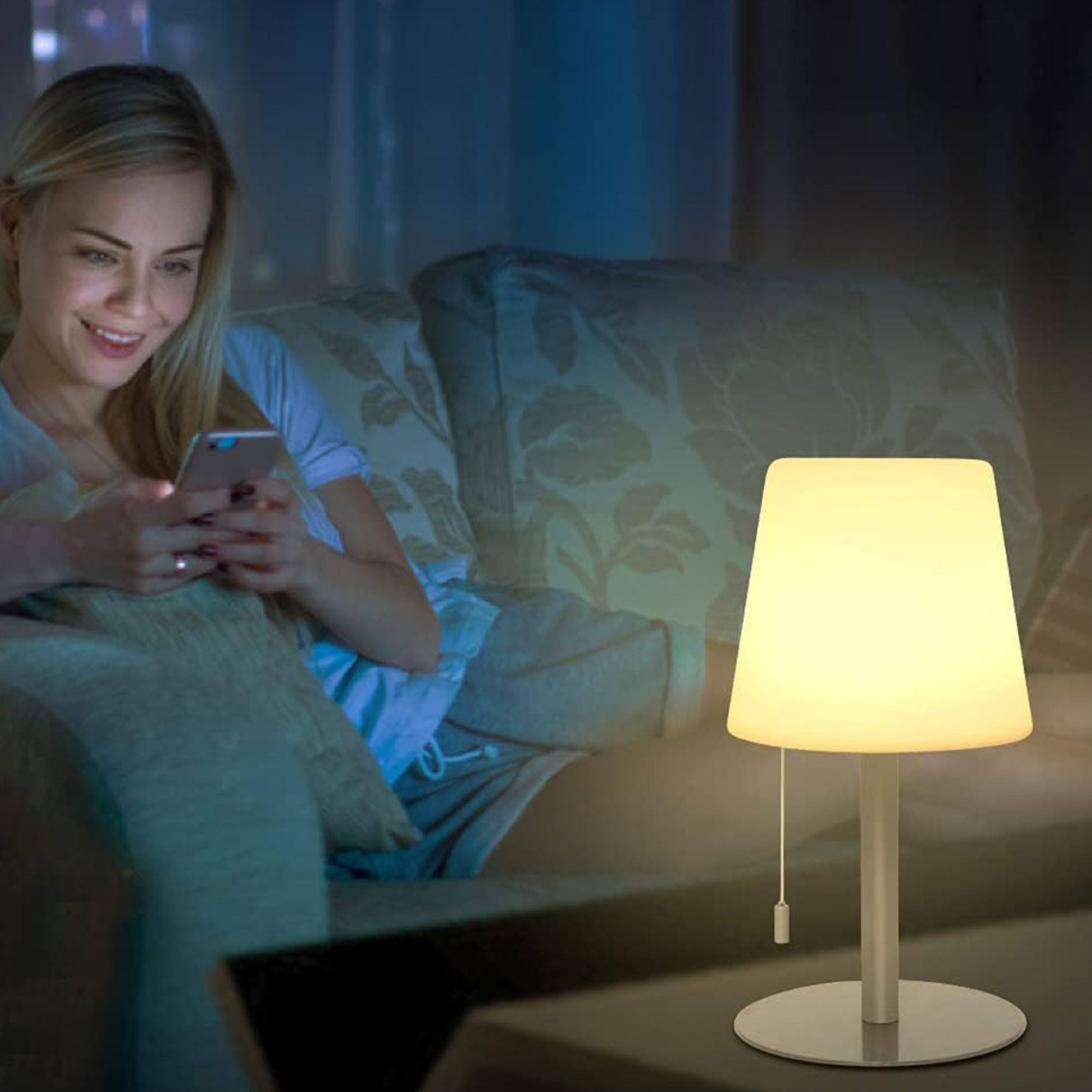 Well Home Lámpara Ø16,5x30cm para uso exterior recargable