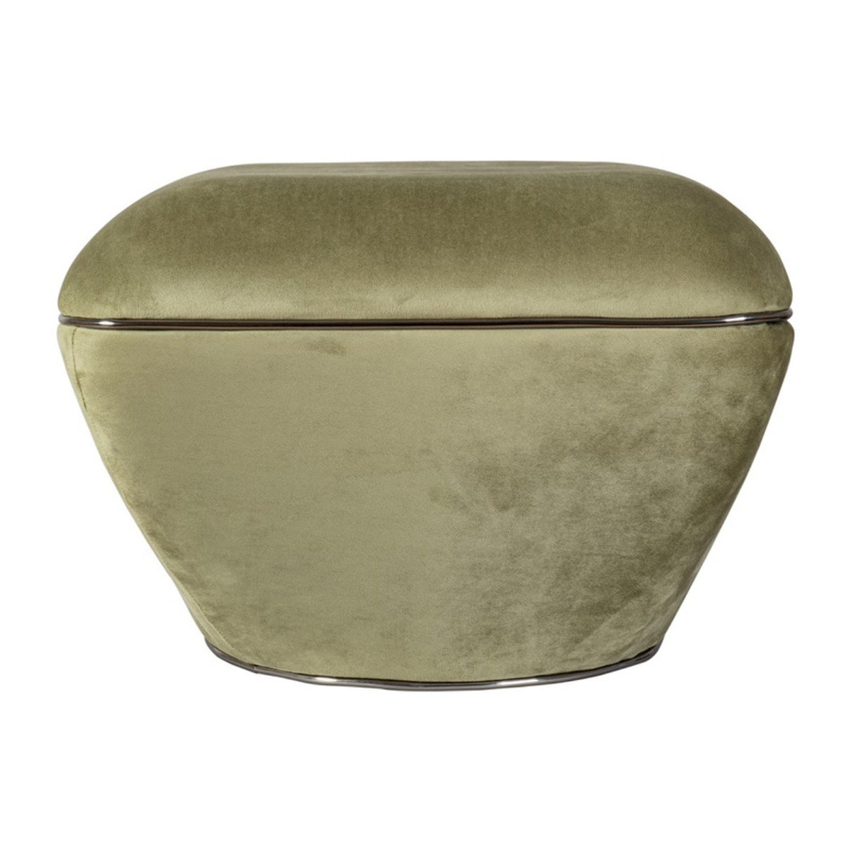 Pouf Contessa 125 in Cotone e Acrilico Verde e Grafite