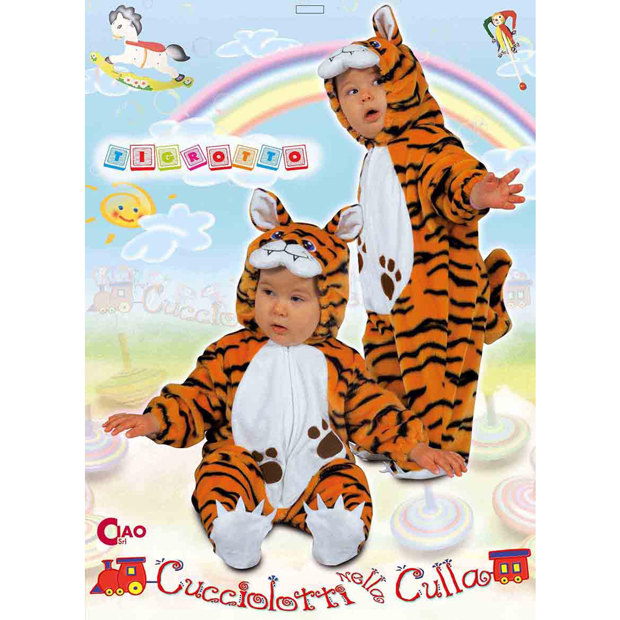 Costume Travestimento Tigrotto Tutina Bambino Unisex