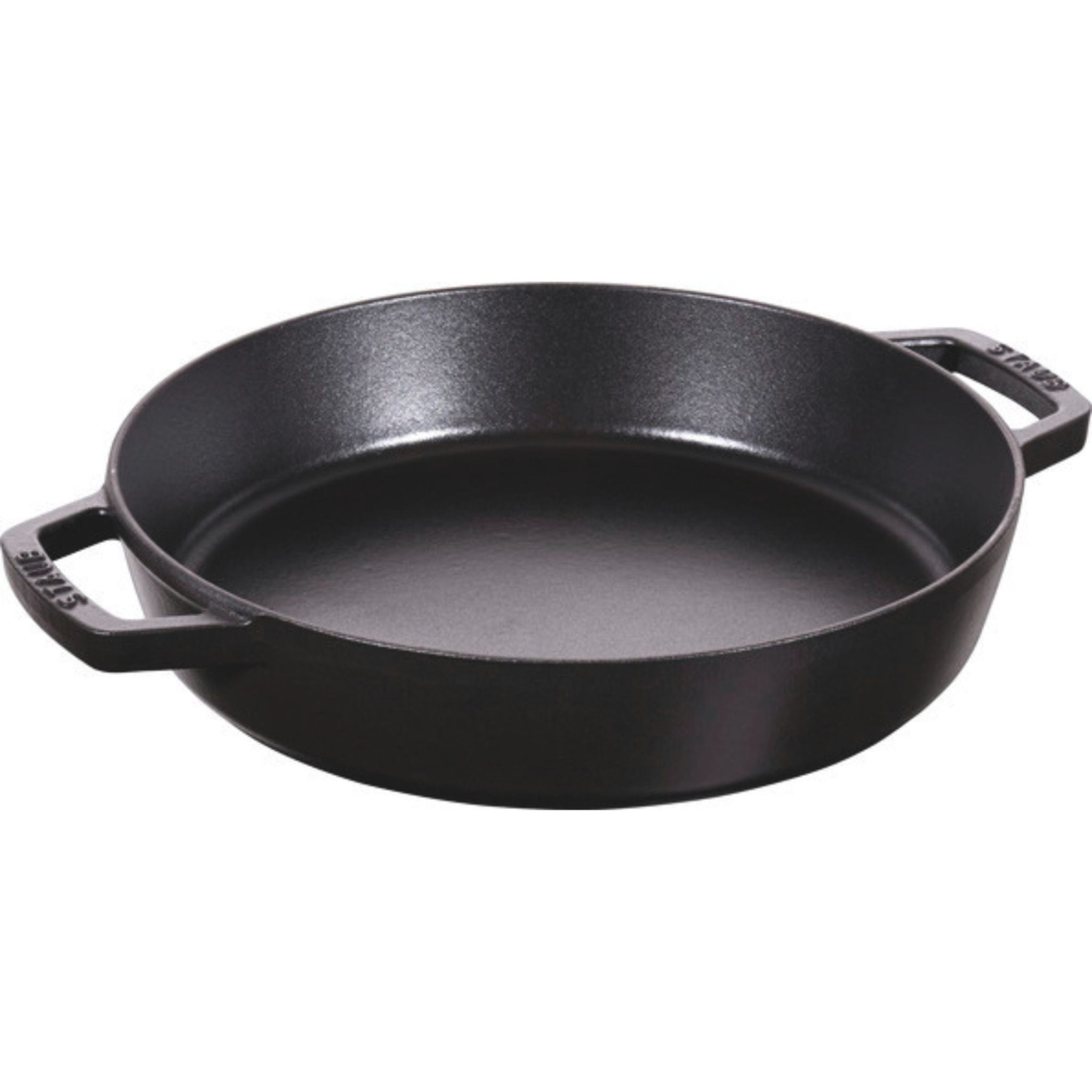 Poêle avec 2 poignées 26 cm, Fonte, Noir mat