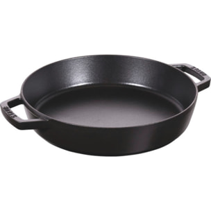 Poêle avec 2 poignées 26 cm, Fonte, Noir mat