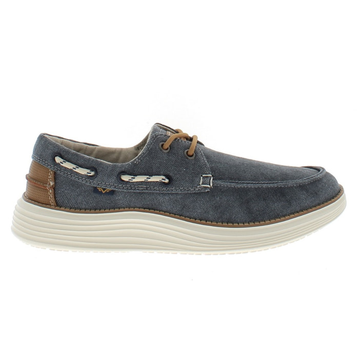 Armata di Mare Scarpe Uomo da Barca Stringate con Soletta Rimovibile in Memory Foam AMU S25L703 Blue
