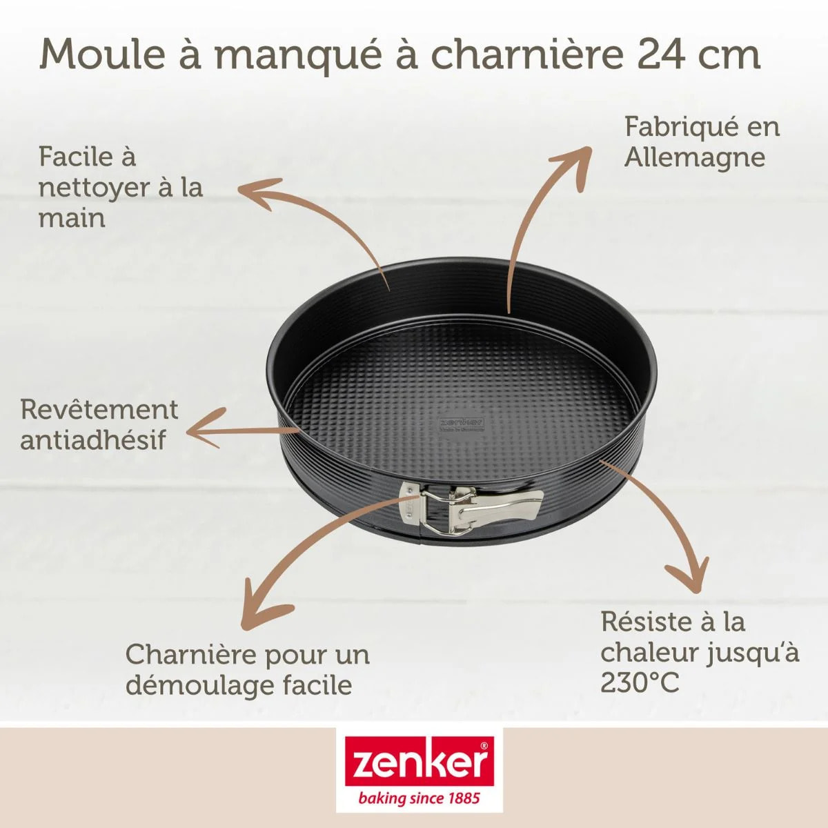 Set de 4 ustensiles de pâtisserie moule à manqué 2 bols et spatule pâtisserie Black metallic Black mettallic Zenker  Black mettallic