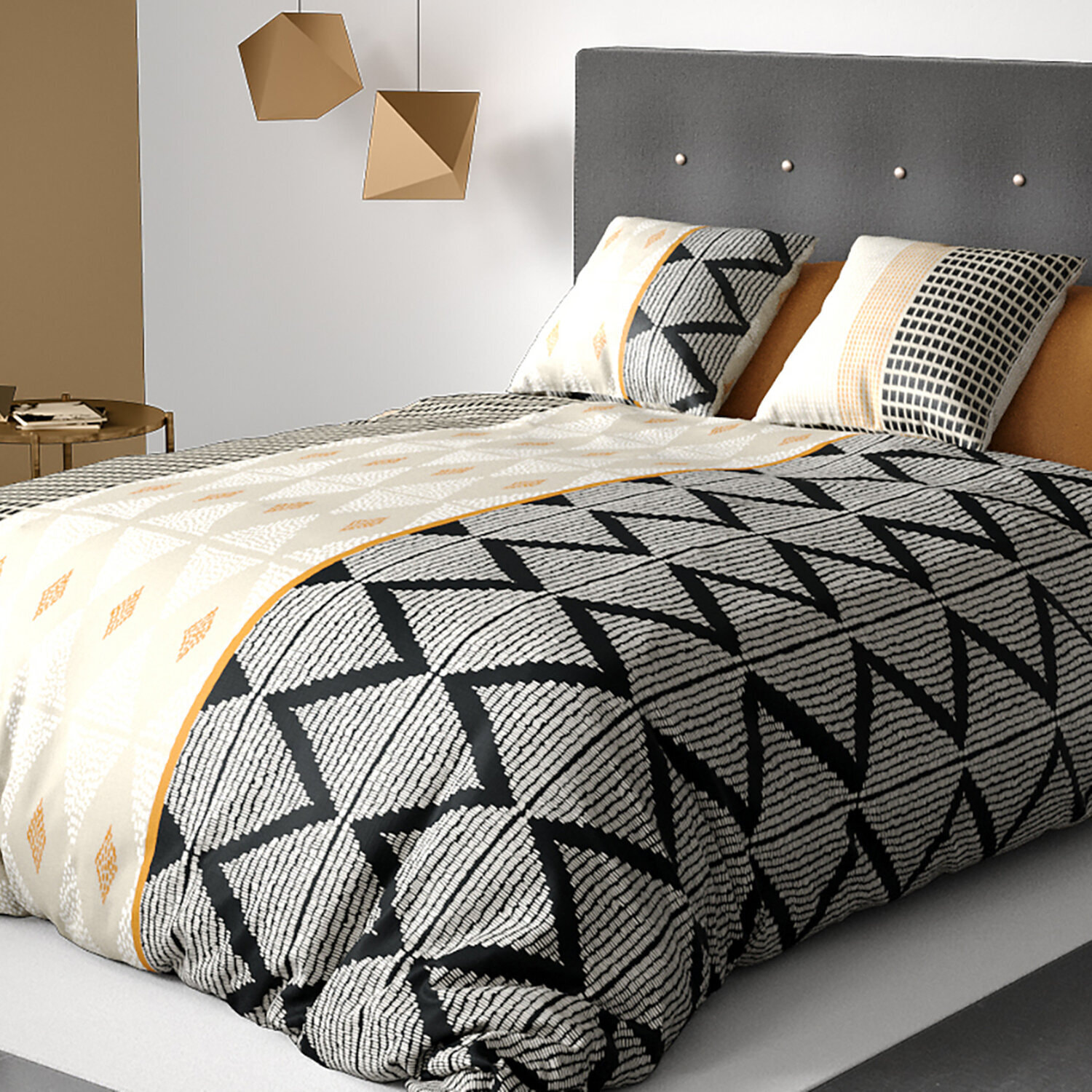 Parure housse de couette imprimé 100% coton - madi