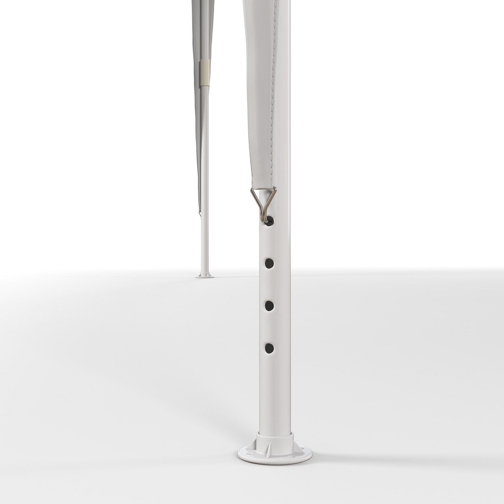 Carpa Desmontable 3x3 m Cenador Pabellón de Jardín con 4 Orificios de Drenaje y Marco de Acero Anti-UV Gazebo para Terraza Patio Exterior Camping Blanco