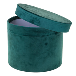 Cappelliera Velluto - Pezzi 1 - Colore Verde - 26x20Hx26cm - Bianchi Dino