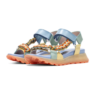 Sandalia Sport Maui Eucalipto banana celeste 4,5 cm