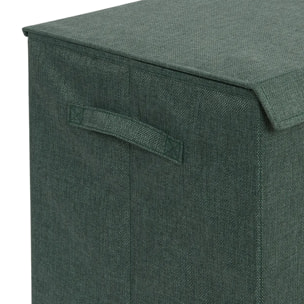 Corbeille à linge Colorama rectangulaire pliable 74L vert