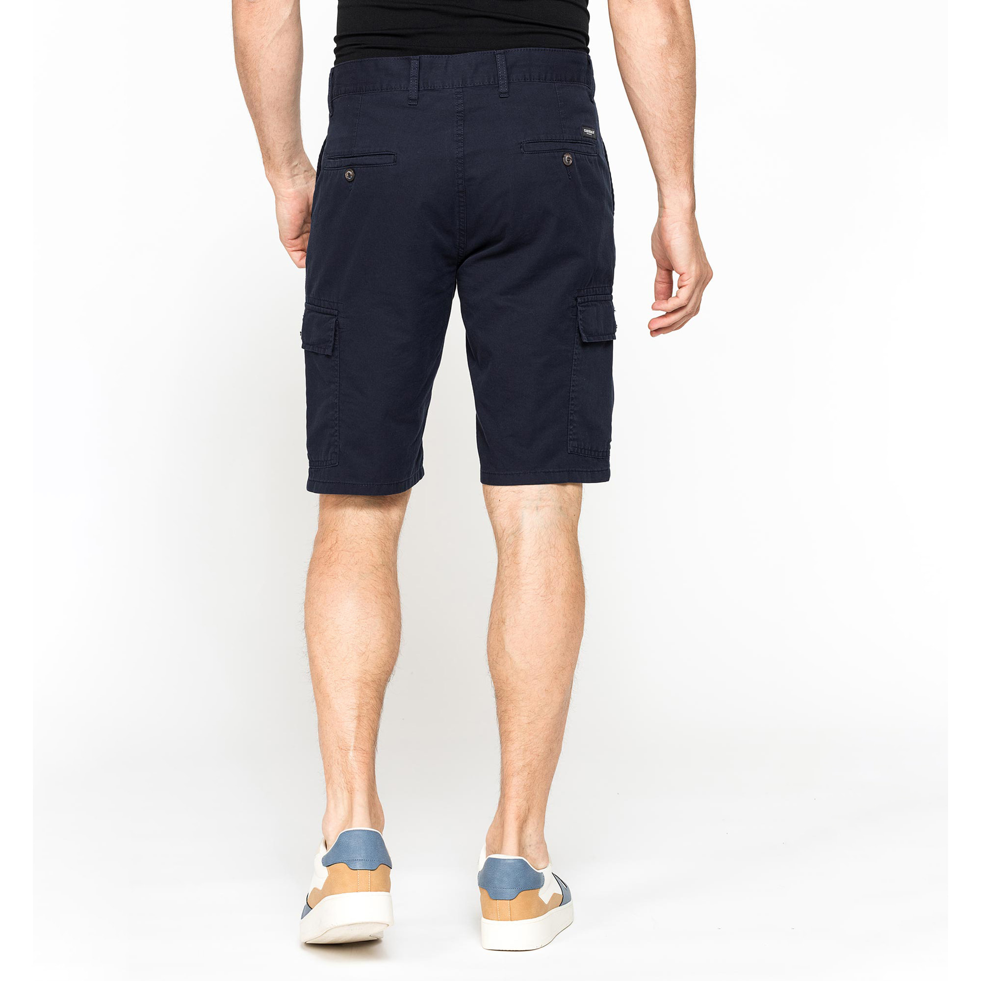 BERMUDA CARGO IN GABARDINA LEGGERA CON TASCONI