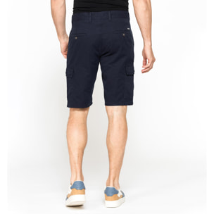 BERMUDA CARGO IN GABARDINA LEGGERA CON TASCONI