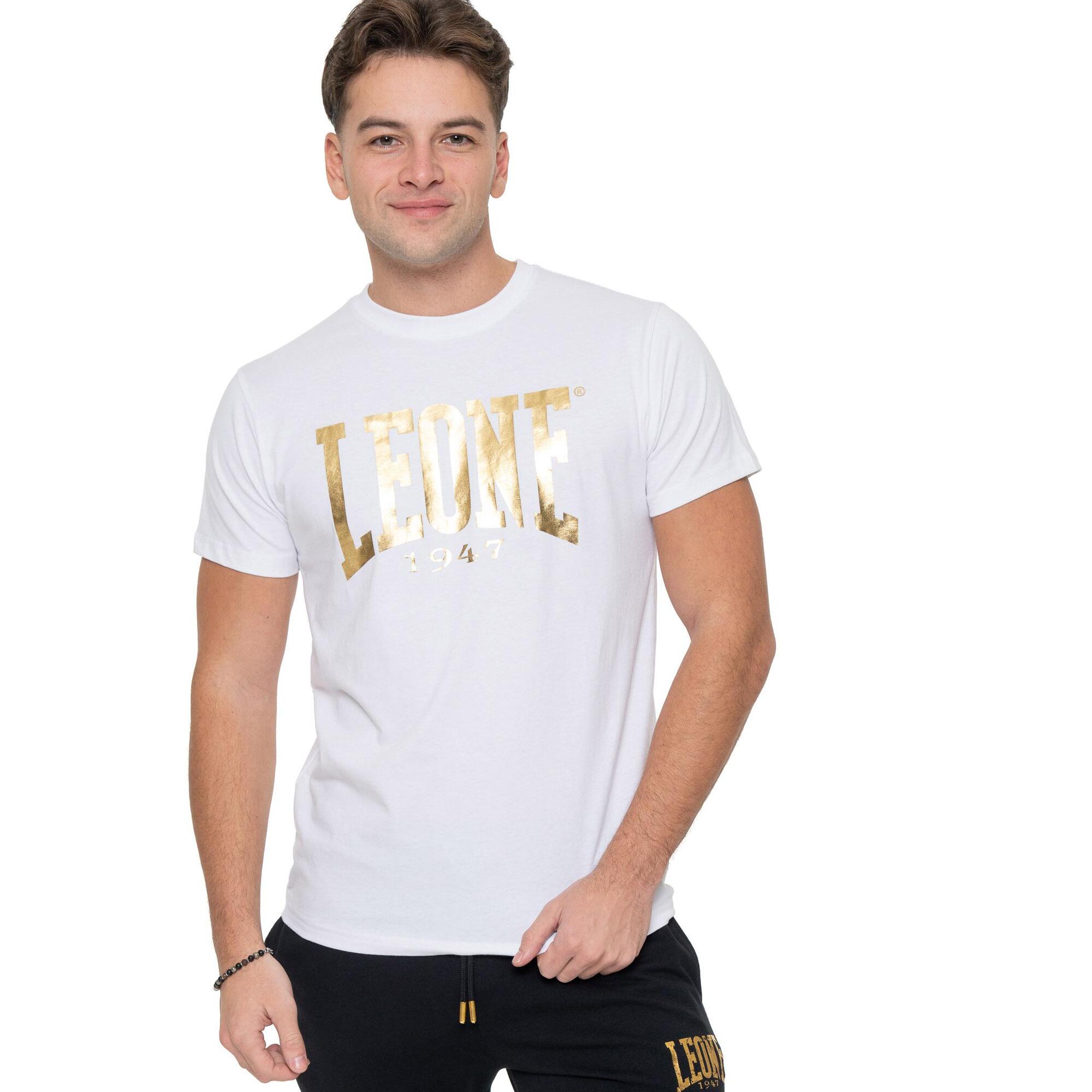 Camiseta de manga corta dorada para hombre