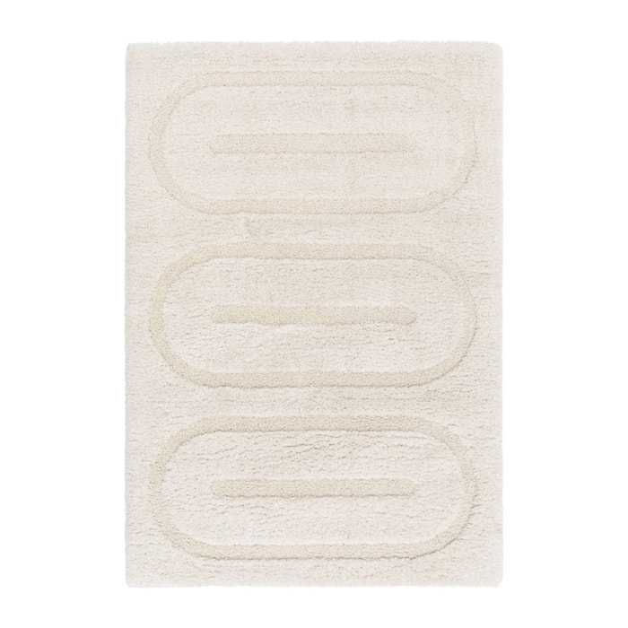 Tapis intérieur motifs géométriques crème MAE