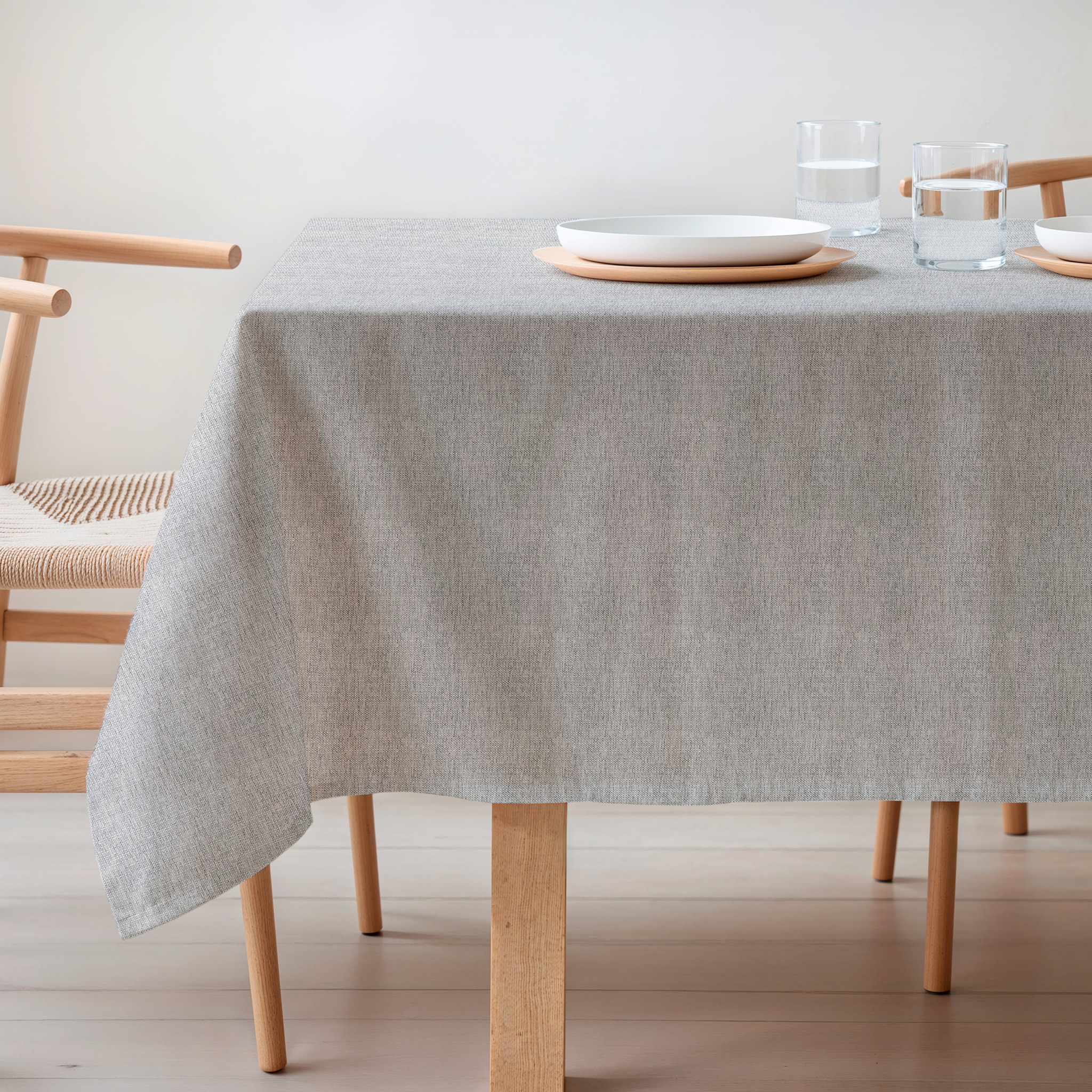 Nappe jacquard unie antitache INDRA PERLA