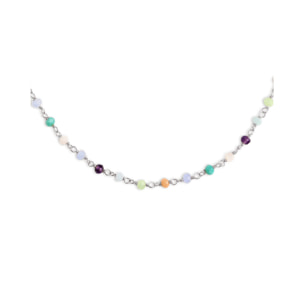 Collana Crystal Colors in Argento