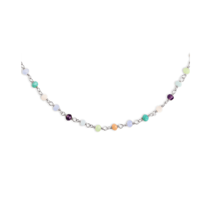 Collana Crystal Colors in Argento