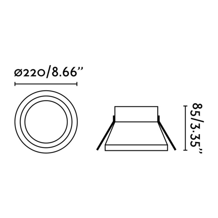 SON 220 Incasso bianca 24W luce neutral