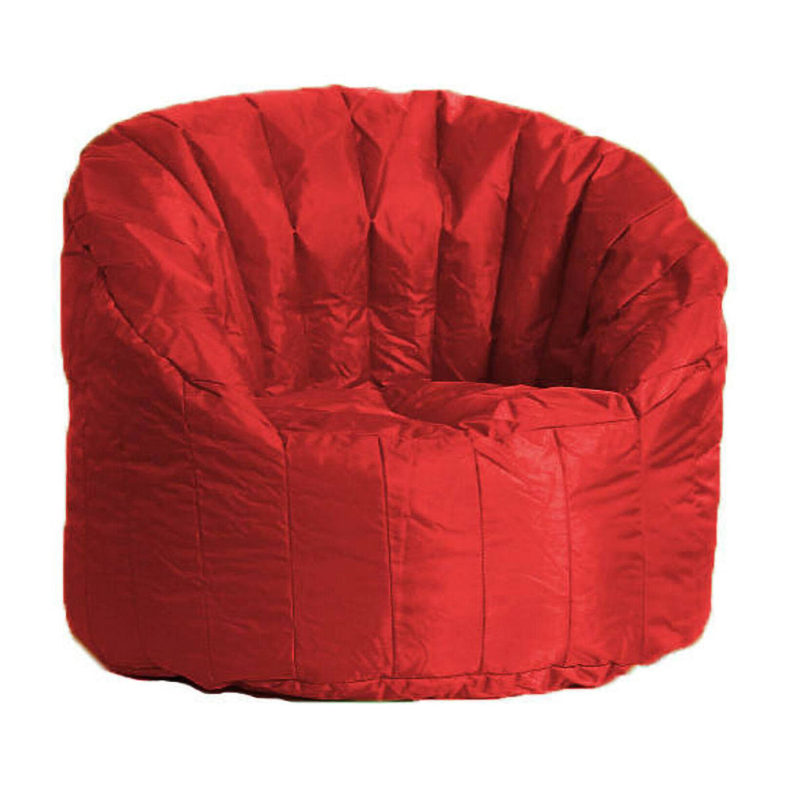 Poltrona Allos, Seduta imbottita, Divano singolo da salotto, Sedia con braccioli, Made in Italy, 80x80 h80 cm, Rosso