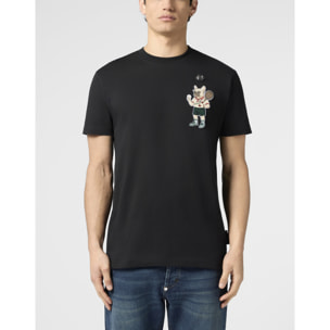PHILIPP PLEIN Round Neck T-Shirt New York Tennis Patch